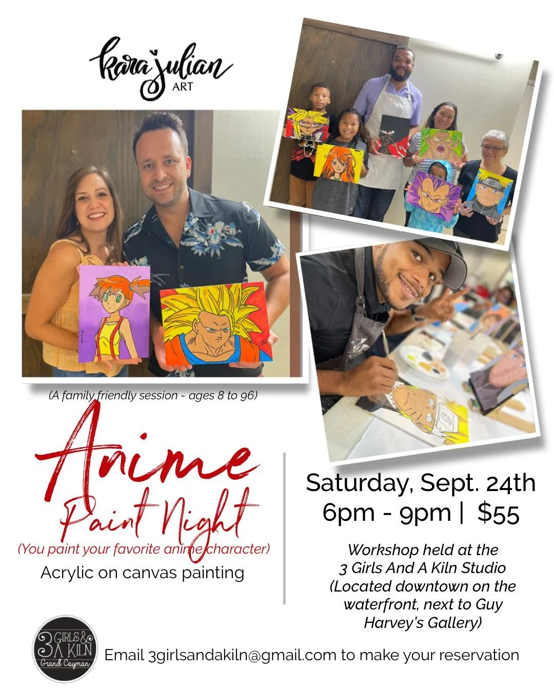 Anime Paint Night Guest Artist Kara Julian for Kara s 6 9pm